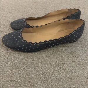Chloe Lauren Silver stud ballet flats still in good shape